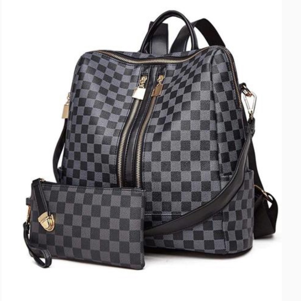 Checkered backpack. Like new.